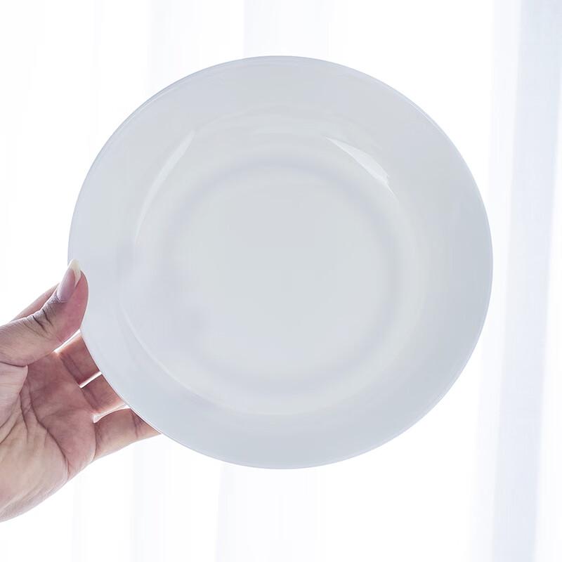 Small Round Pure White Plastic Dish