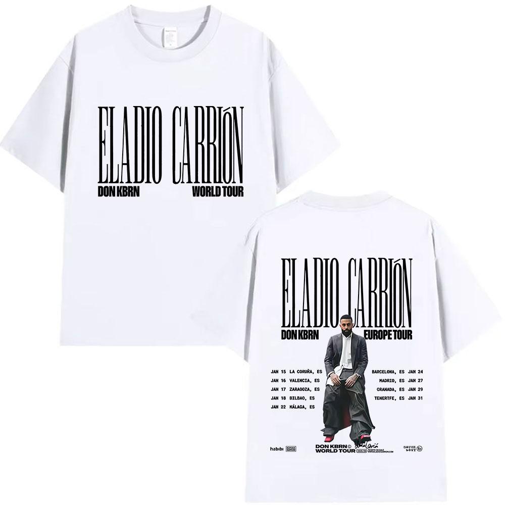 ELADIO CARRION DON KBRN WORLD TOUR Merch Unisexs Fashion Pop Music Summer Cotton Printed Loose Tshirt S