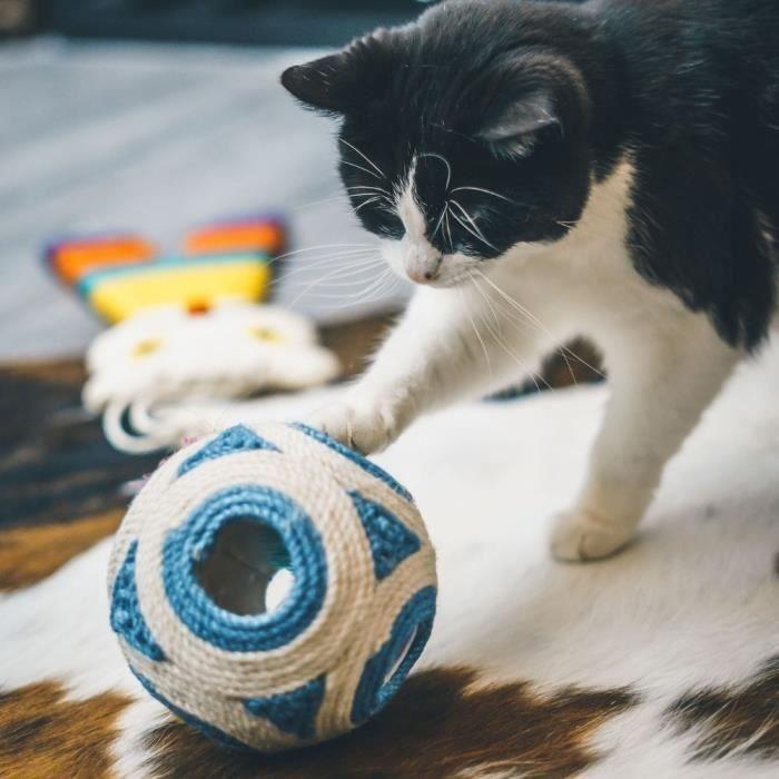 Kratzbaum XXL - AIMÉ - Blaue Kugel + 1 Ball 11,5cm