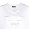 Emporio Armani FW23 Rhinestone Logo Round Neck Casual Short Sleeve T-Shirt Women Tops White 3D2T7C-2JFNZ-0100