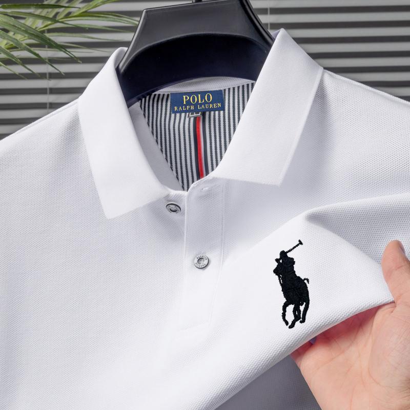 

Polo Ralph Lauren Летняя мужская новая вышивка пони однотонная чистый хлопок свободная деловая повседневная рубашка поло M