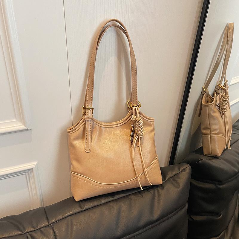 Niche retro bag women's new popular trendy versatile shoulder underarm bag portable bucket bag