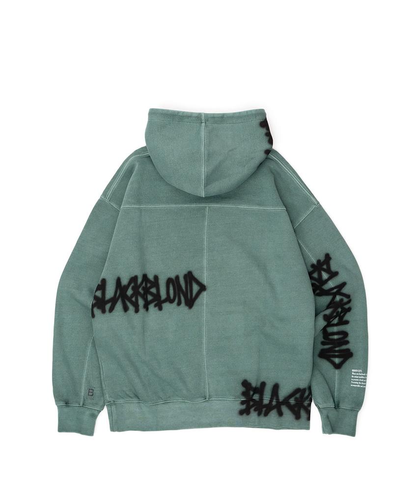 Bbdi Disorder Graffiti Logo Pigment Hoodie (Dust Green)
