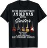 Never Underestimate An Old Man With A Guitar T-Shirt