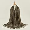 New Cashew Flower Embroidered Ethnic Style Polyester Long Scarf Classic Versatile Jacquard Tassel Women's Shawl Scarf