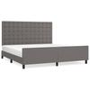 Bed Frame with Headboard Grey 180 x 200 cm Faux Leather