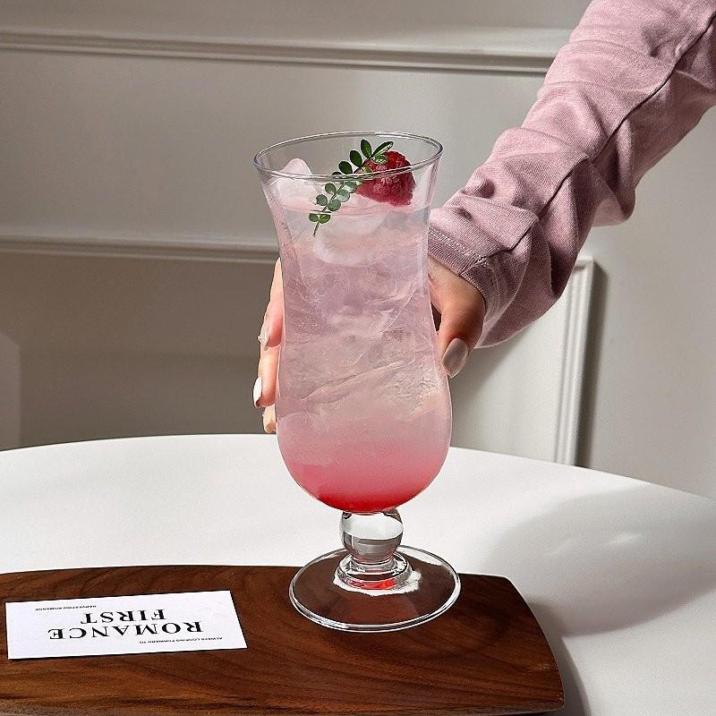 Instagram-berühmter Glasbecher, Transparenter Glas-Wasserbecher, Saftglas, Ästhetisch ansprechend, Cocktailglas, Geschenk