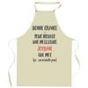 Tablier de cuisine - Josyane - Coton résistant - Impression humour made in France - Liens ajustables