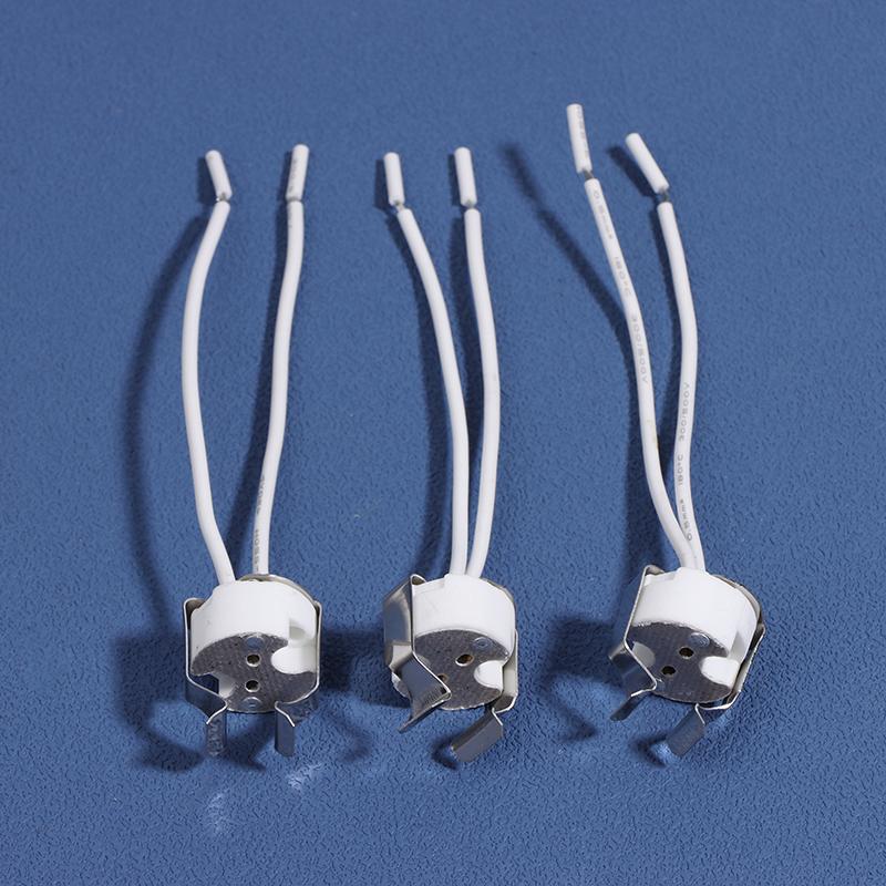 3 Pcs MR16 GU5.3 G5.3 Socket MR16 Socket Lamp Holder With Bracket LED Halogen Gu5.3 Light Socket White 10cm Silicone Cable
