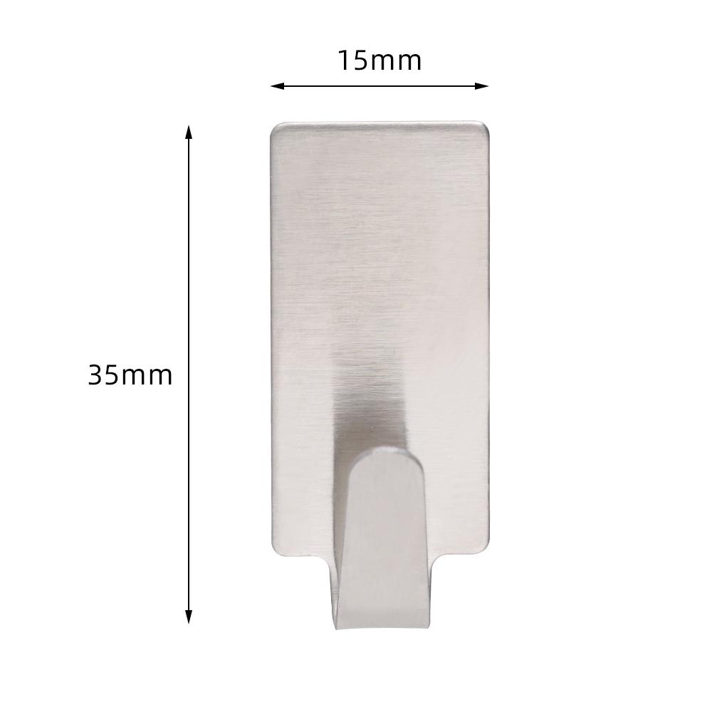 1/10PCS Stainless Steel Hooks Self-Adhesive Kitchen Wall Hook Rust-proof Bathroom Towel Hanger Waterproof Storage Hanging Holder