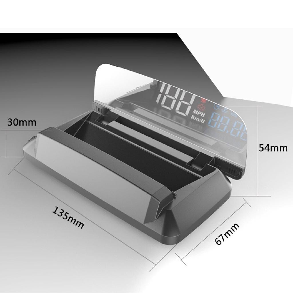 

Автоматический HUD Head-Up Display 6 режимов Автостайлинг Hud Дисплей Проектор Предупреждение о превышении скорости Сигнализация