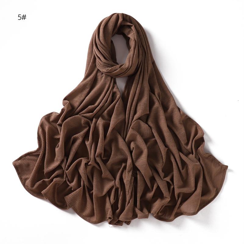 Einfacher Weicher Atmungsaktiver Ramadan Jersey Hijab Schal Wickeltuch Elastische Foulards Schal Arabischer Snood Islamischer Muslimischer Turban Stirnband 170*70cm