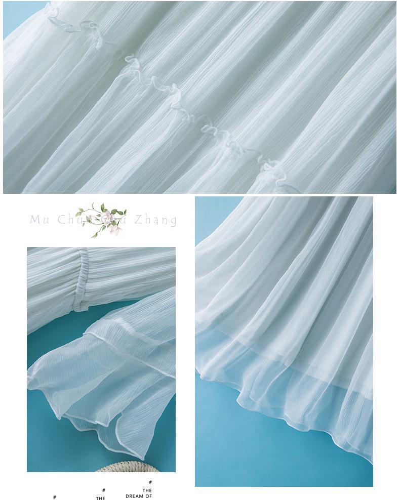 Women's Medium-Length Mulberry Silk Dress, 2022 Spring Collection