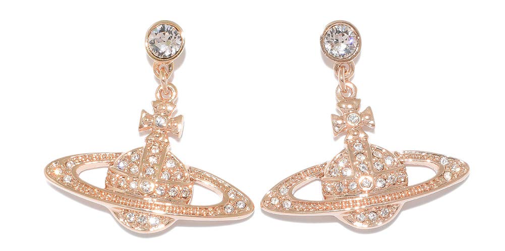 

Vivienne Westwood Mini Bass Relief Drop Pink Gold Earrings, 62020025, G120, (724536B-3) [Used]