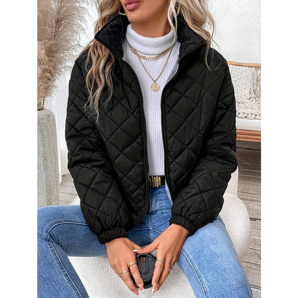 Autumn Winter New Women's Vintage Literary Cotton Puffer Coat, Casual Fashion Warm Outerwear for Crossborder