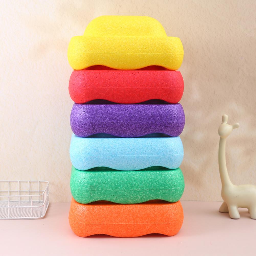 Balance Stepping Stones Set Kids Sensory Foam River Jumping Steps Stones Indoor Outdoor Family Kindergarten Funny Game Toys