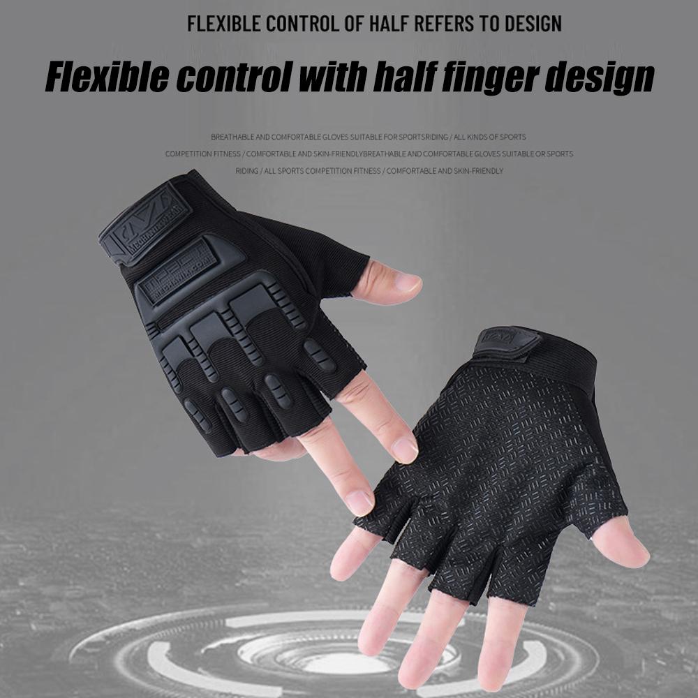 1Pair Fingerless Tactical Gloves – Half Finger Gloves For Cycling & Outdoor Sports – Breathable & Lightweight For Men & Women