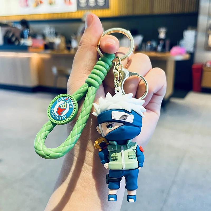 

NARUTO Toy Keychain Jiraiya Hatake Kakashi Anime Figure Silicone Pendant Keychain for Backpack Key Rings Doll for Kids Gifts зелёный