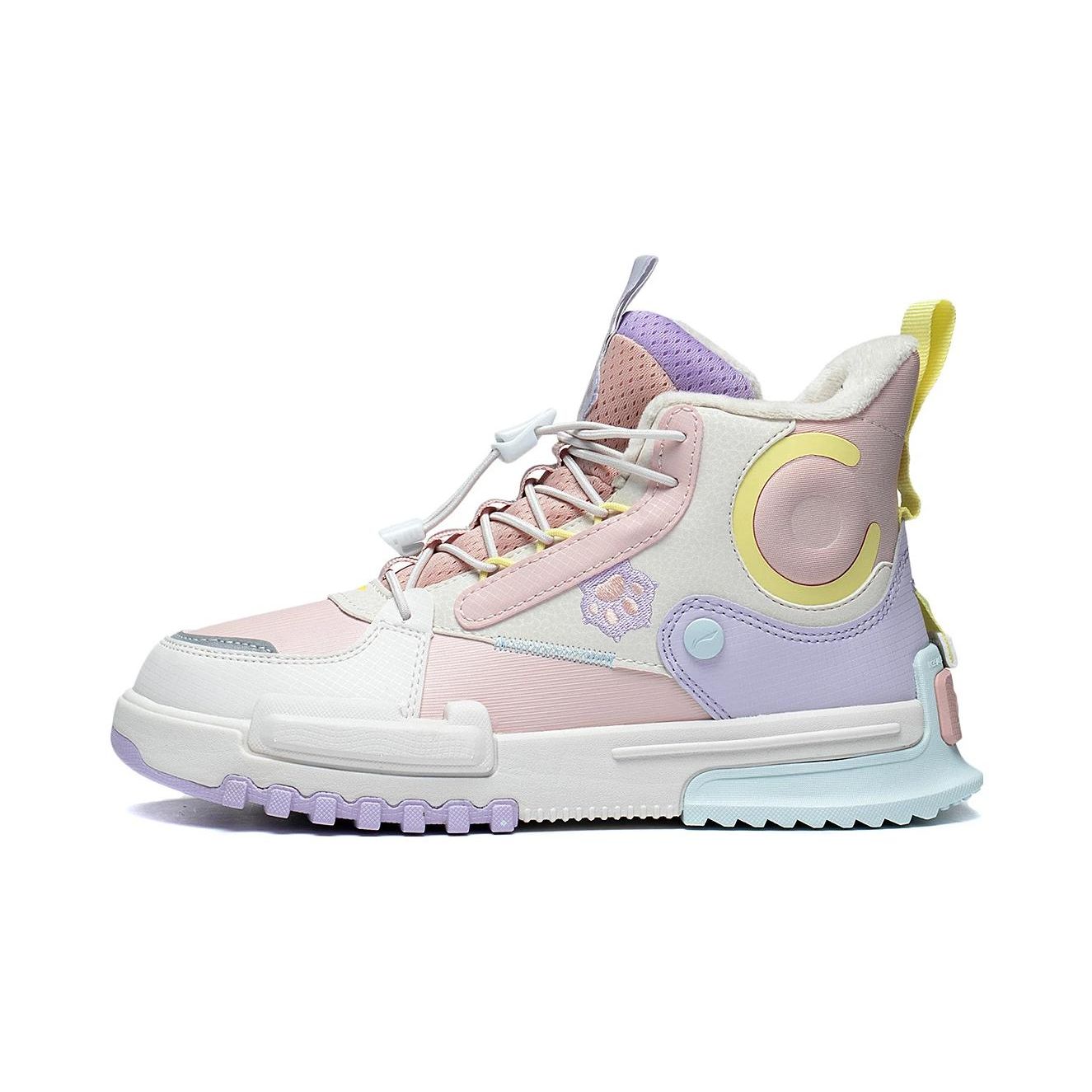 

Li Ning Детские кроссовки Journey 2.0 Удобные Универсальные Прочные Повседневные кроссовки Детские повседневные кроссовки Розовый Фиолетовый YKCS144-24 32