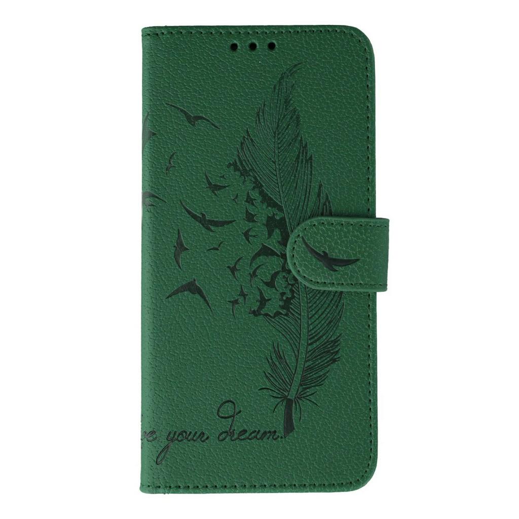 For Oppo Reno14 Pro 5G (Global) Case Feather Imprint PU Leather Wallet Phone Cover