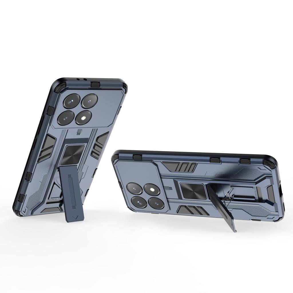 For Xiaomi Redmi K70E 5G/Poco X6 Pro 5G Kickstand Cover Dual Layer Hard PC Soft TPU Shockproof Case