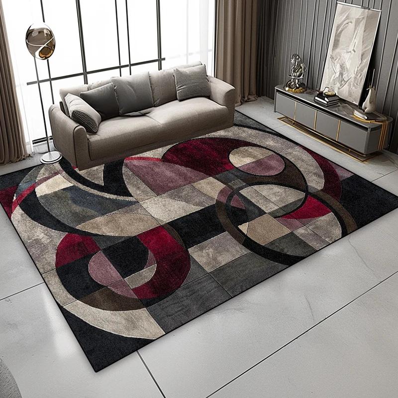 Nordic Abstract Art Luxury Carpets Living Room Geometric Home Decoration Washable Soft Rugs Sofa Area Bedroom Non Slip Floor Mat