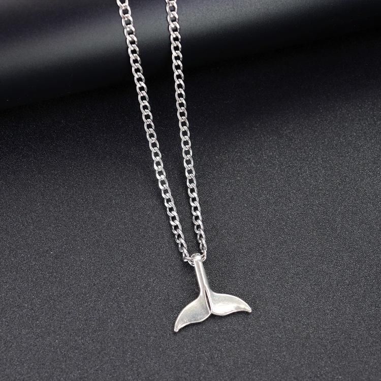 Retro Trendy Cool Titanium Steel Necklace Men's and Women's Hip-hop Personality Square Brand Cross Pendant Japanese and Korean Fashion Street