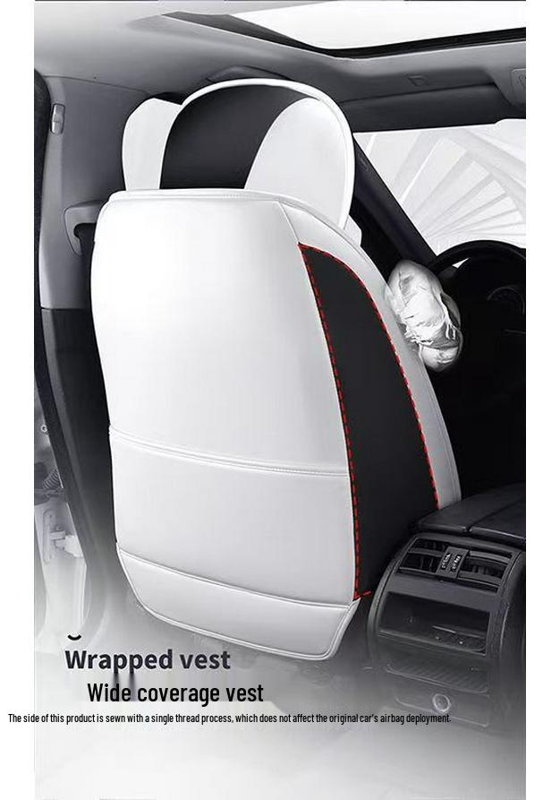 Universal Cartoon Car Seat Cushion - Four Seasons, Wear-Resistant, Dirt-Resistant, Full Surround, Leather Cover for Five-Seaters