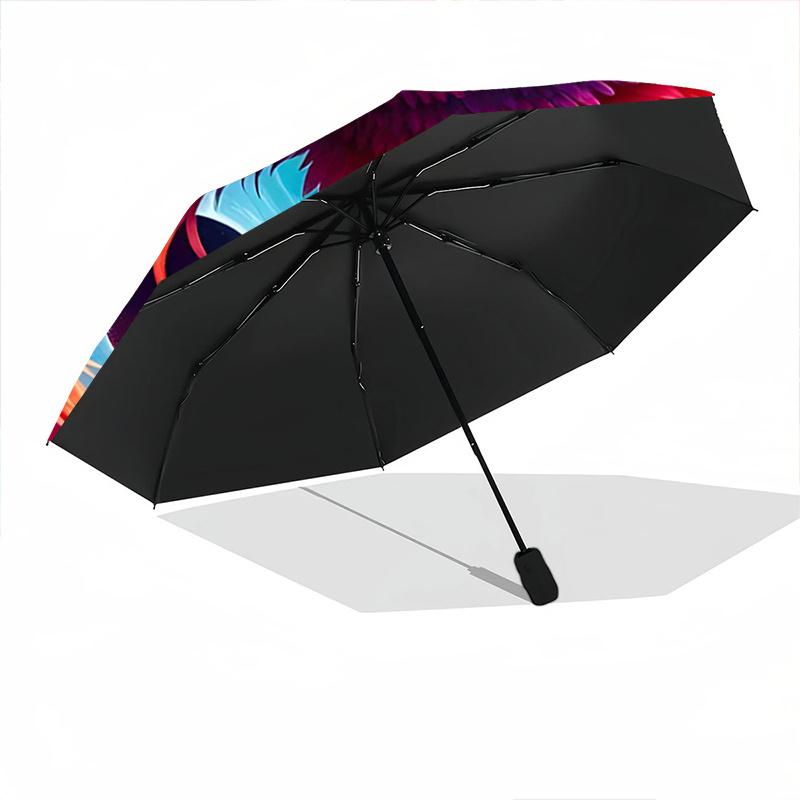1pc Yin Yang Phoenix Automatic, Cute Cartoon Pattern, Portable Outdoor Umbrella, Perfect, Holiday Gift for fans.A037