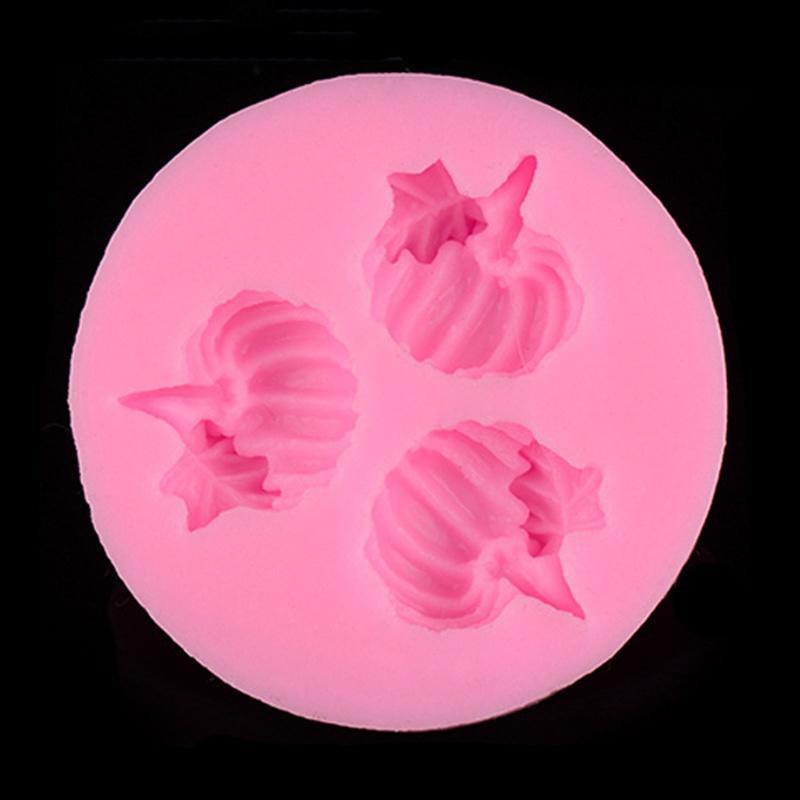 3D Pumpkin Fondant Molds Silicone Cake Mold Moulds SugarCraft Chocolate Moulds Bakeware Fimo Tools