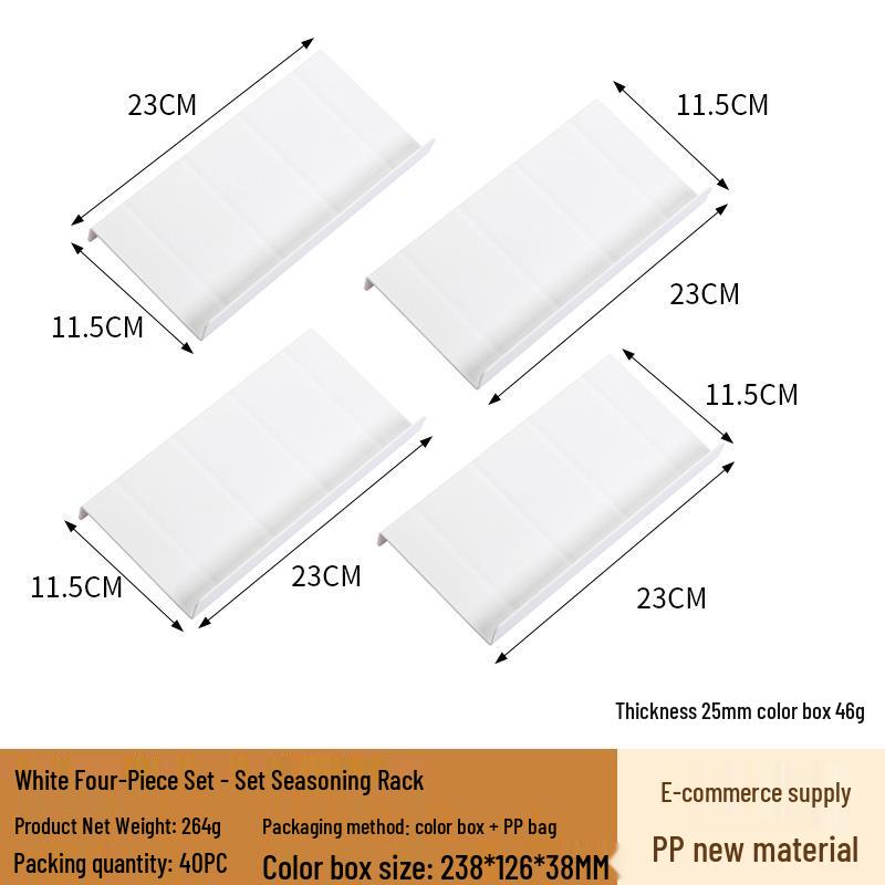 Compact Spice Rack, PP Material, Drawer Step-Style Storage for Cumin & Chili Powder