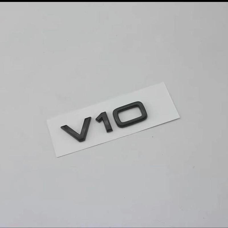 V10 Chrome Logo for Audi TT RS7 SQ5 A8L Letter Number Emblem Glossy Black Car Styling Fender Side Trunk Badge Logo Sticker
