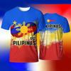 Tricou Bărbați cu Imprimare 3D Steagul Philippines Sun Star Pilipinas Patriotic Respirabil Uscare Rapidă Casual Mânecă Scurtă Streetwear Topuri