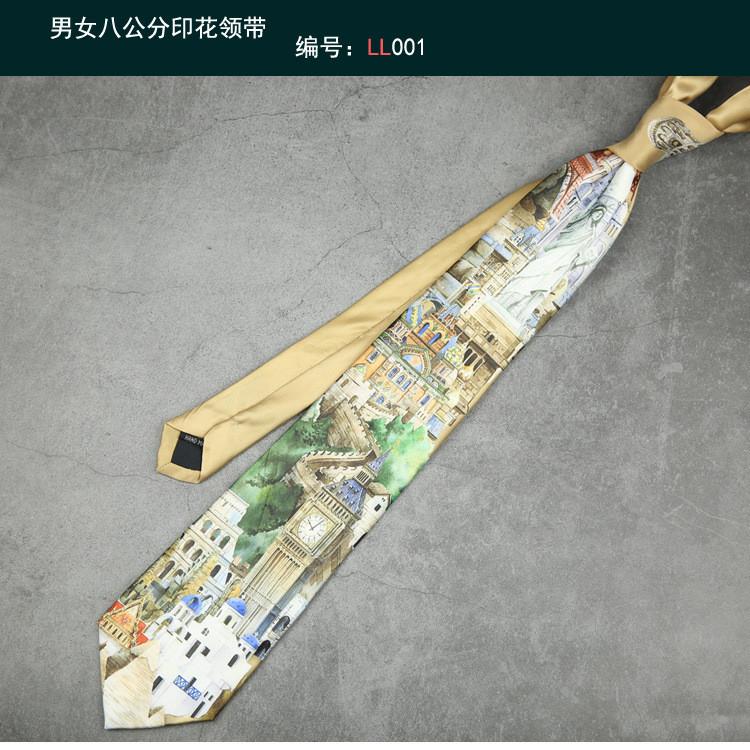 8CM Personalized Printed Hand-Tied Tie