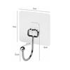 Large Sticky Hook Wall Hook Transparent Gold Seamless Stainless Steel Hook