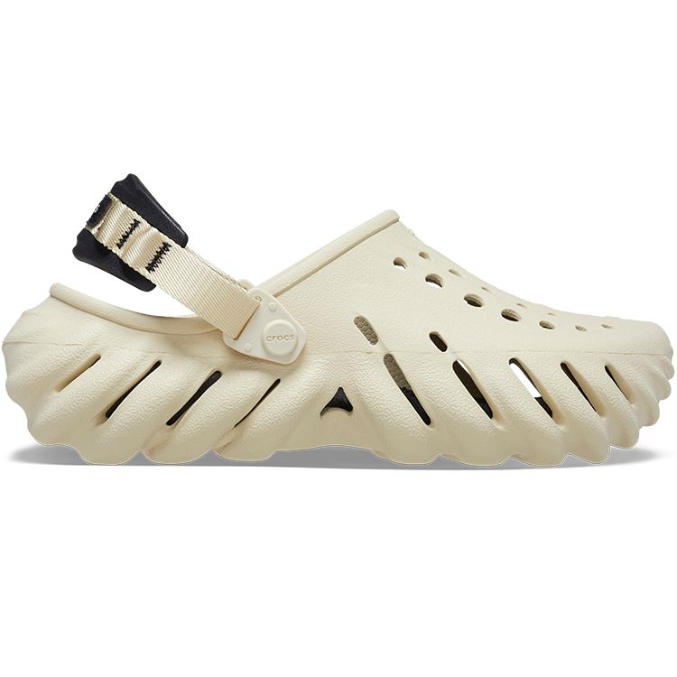 Crocs Echo Clog Bone Black Unisex Sneakers Cream 207937-2YJ