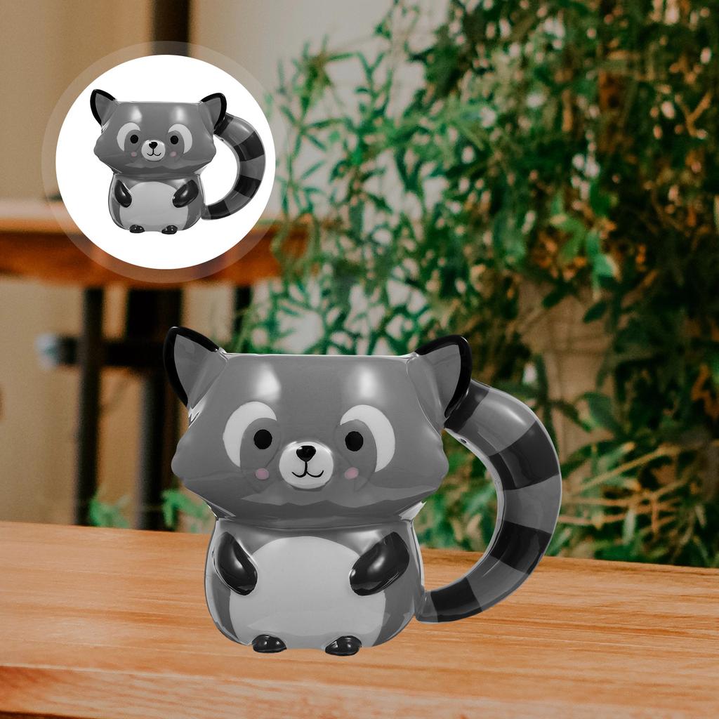 Keramiktasse Keramikgeschenktasse Tier Waschbär Keramiktasse Keramikgetränketasse Tee Kaffeetasse