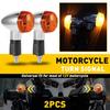 2X Motorcycle Signal Turn Lights Indicators Amber Blinkers Front/Rear For Harley