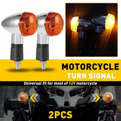 2x Motocyklové blinkry oranžové přední/zadní pro Harley