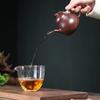 Yixing Zisha Teapot Purple-Red Clay Pear Rhyme Natural Carving Gongfu Teapot.