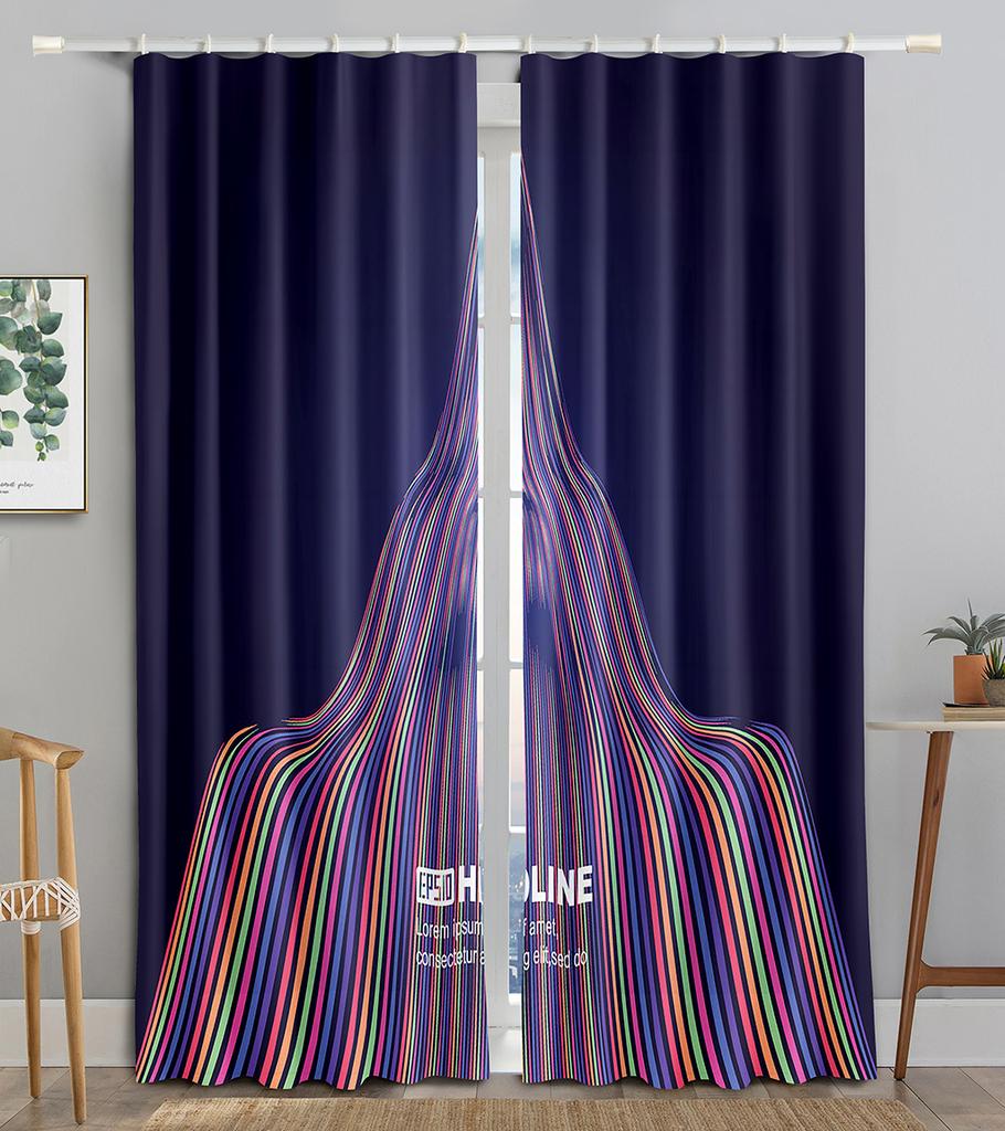 Technology Particle Vortex Light Filtering Line Blackout Window Panel Curtain Living Room Room Bedroom Bathroom Kicthen Door Cupboard Decor Hooks