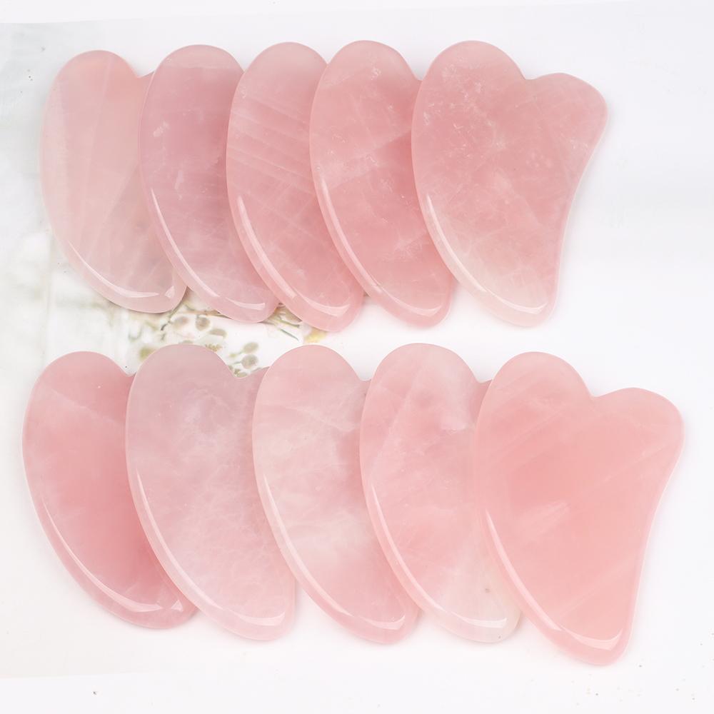 Natural Stone GuaSha Tool Jade Facial Beauty Rose Quartz Scraping Massager Firm Skin Care Face Gua Sha SPA Physical Therapy