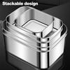1Set Stainless Steel Snack Containers With Silicone Lid Leak-Resistant For Picnics, Camping, Or Daily Lunches Kitchenware Parts