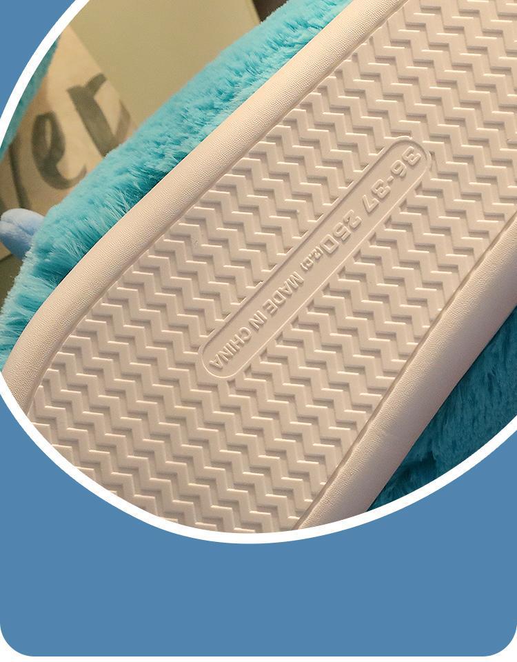 Cozy Furry Cotton Slippers: Non-Slip, Warm Velvet, for Couples - Perfect for Autumn/Winter