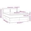 3127433 vidaXL Lit à sommier tapissier et matelas Gris clair 140x200cm Velours