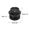 X AUTOHAUX Drain Plug Drain Bolt Magnet Sump Drain Nut with Gasket M24 X 1.5 1 Set Black