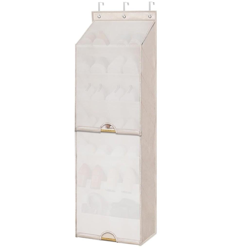 Modern Basic 7 Layer Wall Mount Shoe Organizer Bag With Dustproof Multipurpose Storage For Bedroom