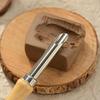 4pcs Solid Wood Circular Hole Pottery Sculpting Tools Set Metal Carving Engraving Implements for Clay Modelling Punch Hole