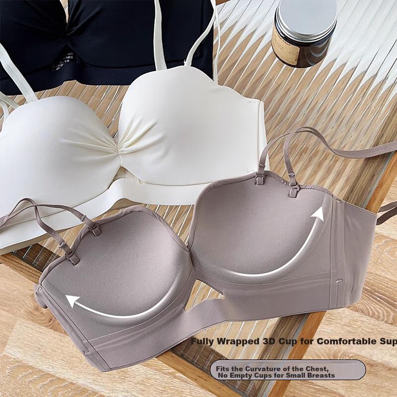 XUEXIMAN Women's Bra with Petal Cup Design, Push-Up, Seamless, Lift-Up, Anti-Sagging, Wireless, And Anti-Spillage Features