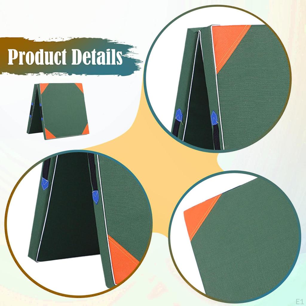 Folding Exercise Mat 120cmx60cm Purpose Portable Gymnastics Two Fold for Yoga Dance Practice Sit
